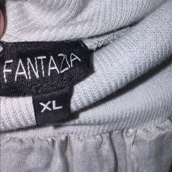 Fantasia XL Grey Tassel Lace Double-Layered Tulle Mesh Maxi Skirt NWT - Picture 7 of 9